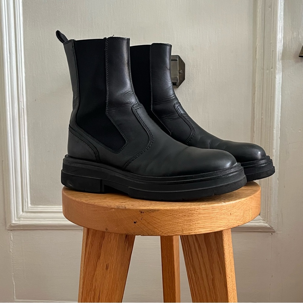 Zara Black Men's Leather Boots